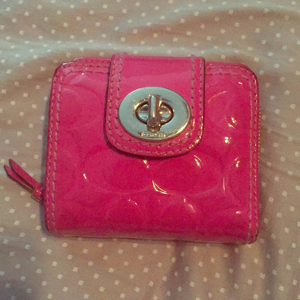 Coach hot pink Barbie wallet